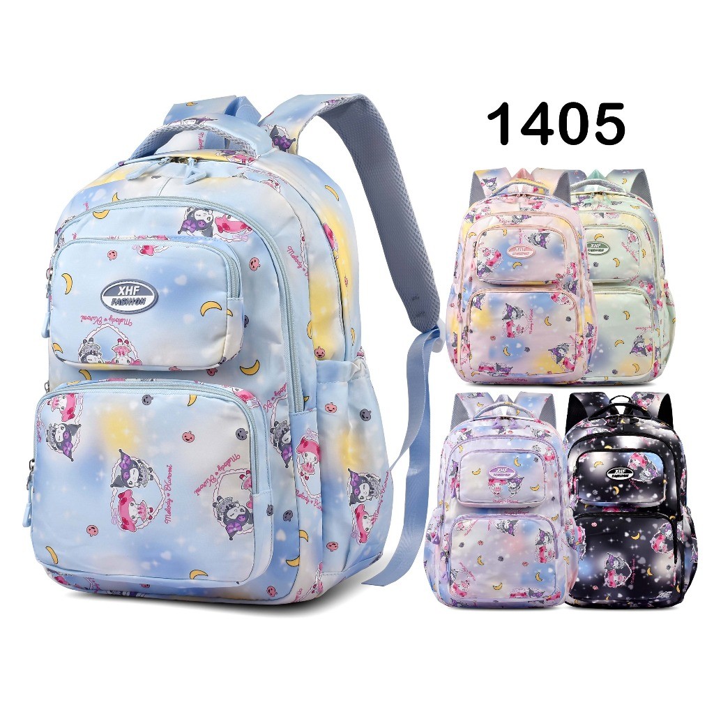 History Bags Surabaya-Tas Ransel Anak Cartoon Kuromi 1405 Tas Sekolah Anak SD Tas Ransel Backpack-Ta