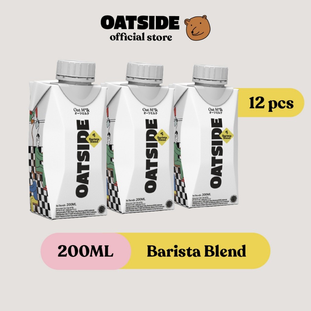 

Oatside Mini Cap Oat Milk Barista Blend 200ml (12 Pcs) (Kemasan Tutup Botol) | Susu Oat