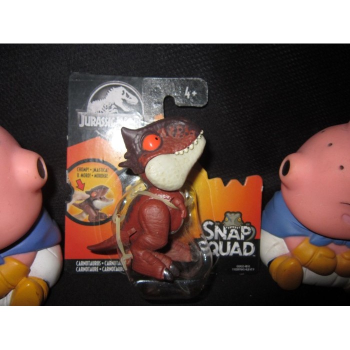 red Dilophosaurus merah wave 2 Jurassic world Snap Squad Figure
