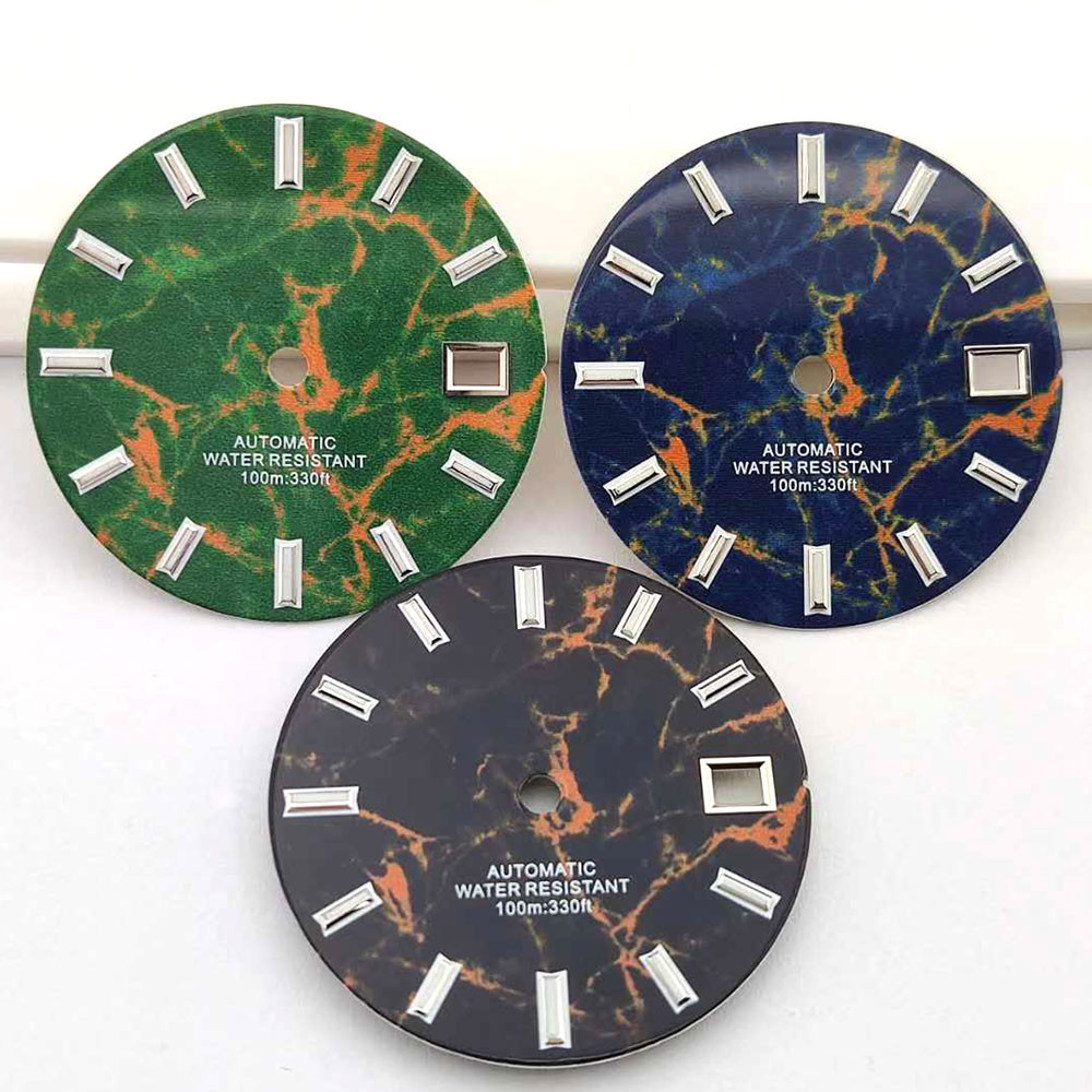 Aksesoris Jam Tangan nh35 dial 29mm dial sterile dial custom logo fits nh35nh36 movement and 3 o'clo