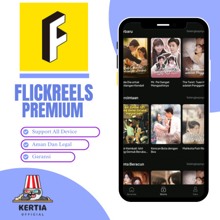 FLICKREELS Template Premium Langganan Full Garansi: Desain Flyer Eksklusif