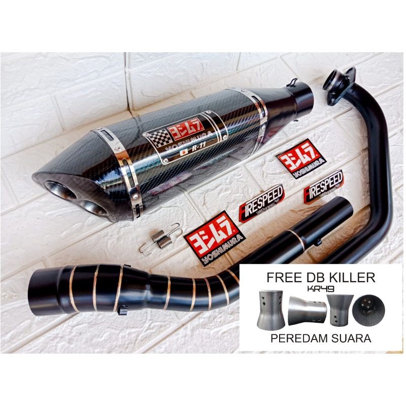 Knalpot Yoshimura bass adem Vixion fu Sonic CBR Vixion old Megapro R15 MX king knalpot racing