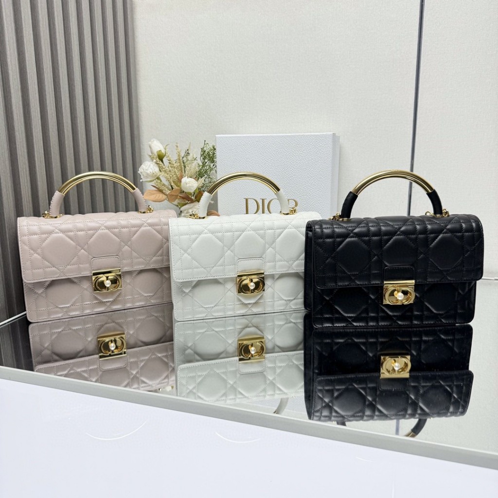 Pre Order DI*R Tas Tangan Tas Slempang Sling Bag Dior Ange diukir dengan logo Christian Dior Paris d