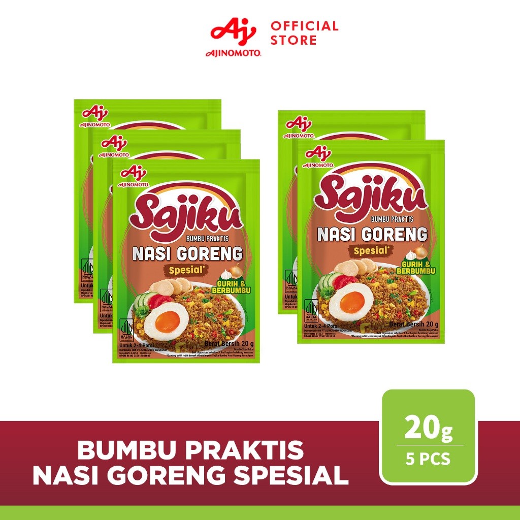 

Sajiku Bumbu Praktis Nasi Goreng Spesial 20g