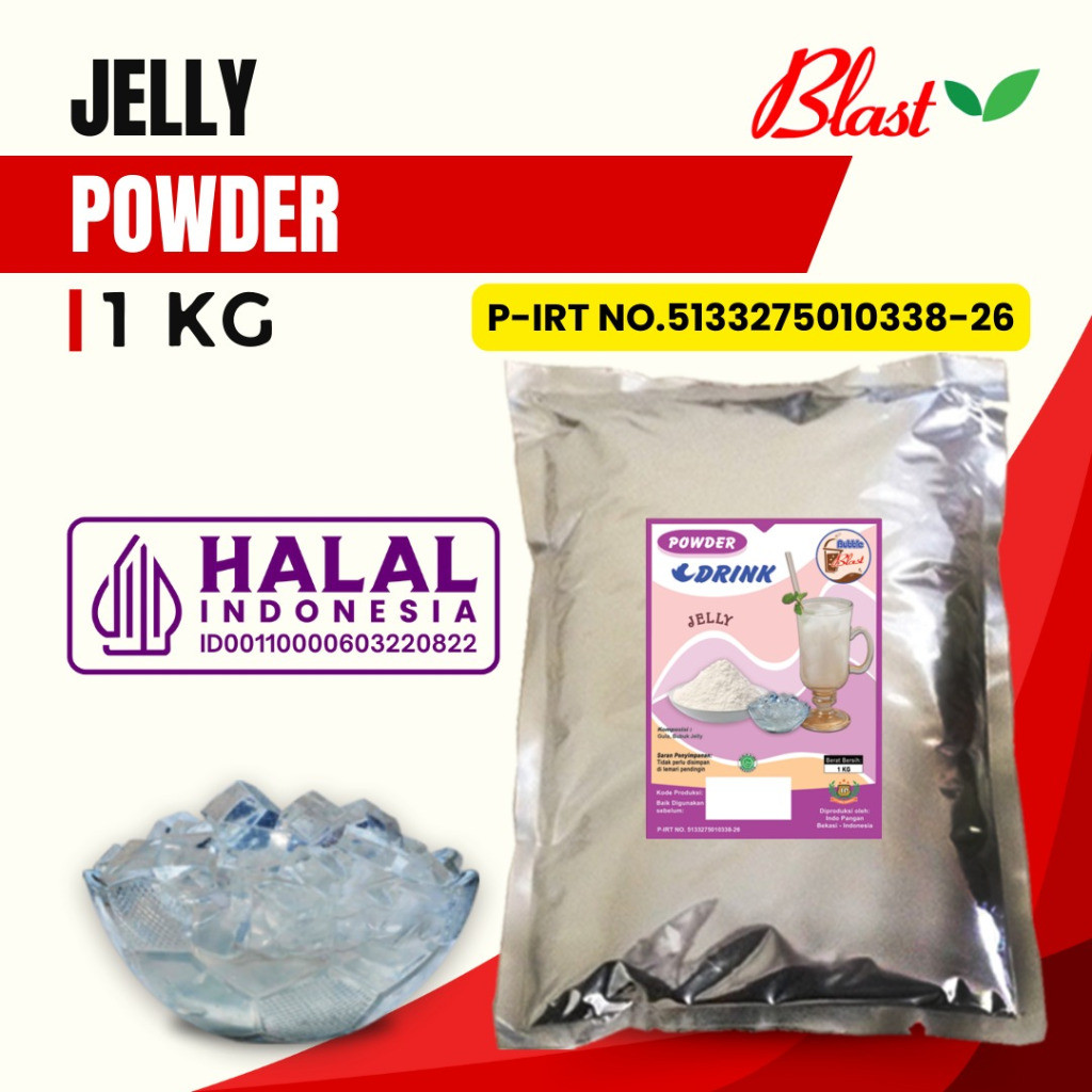 

Bubuk JELLY 1 KG - Jelly Powder / Jelly Konyaku Plain - Bubuk Minuman / Topping Minuman