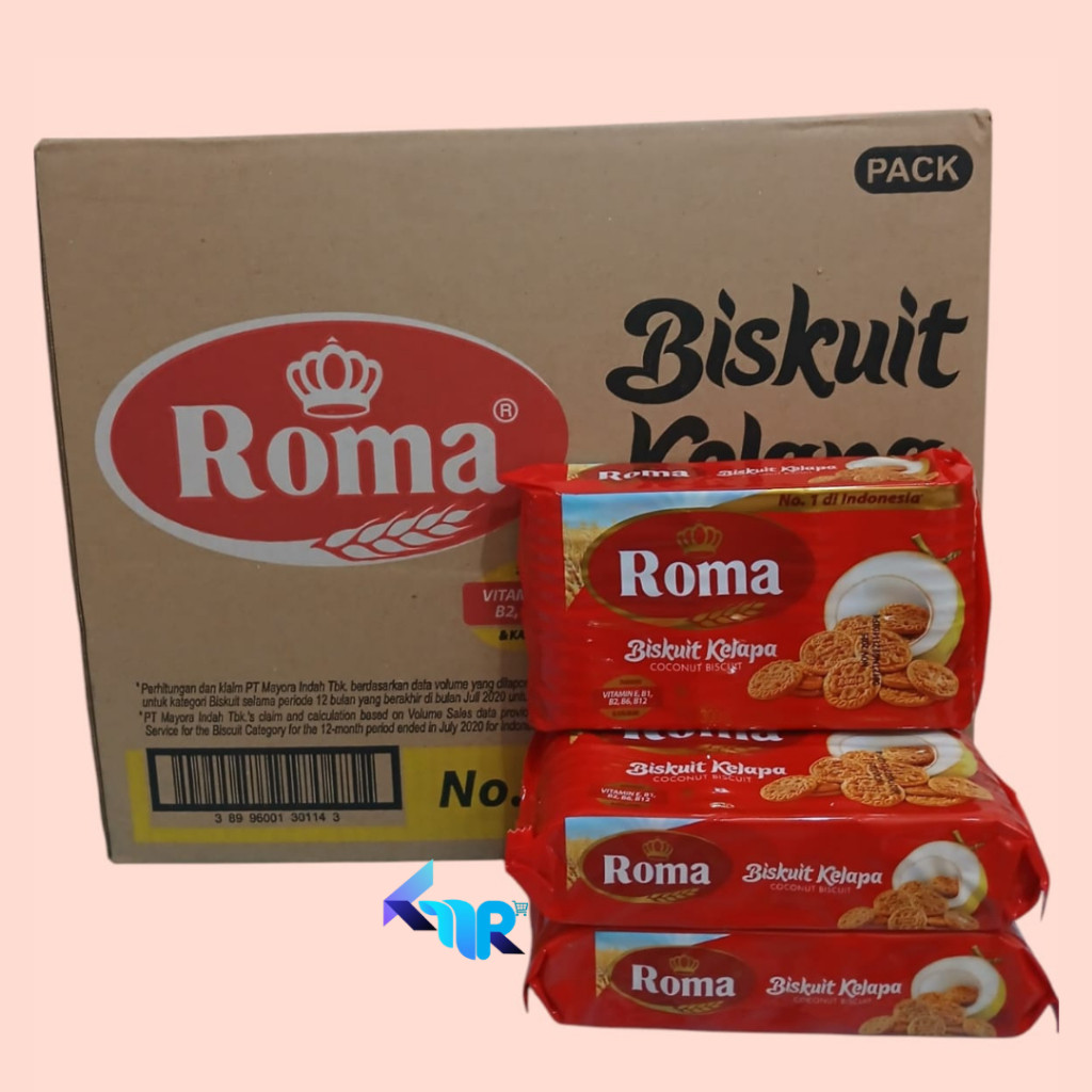 

Biskuit Roma Kelapa 300gr 1 kardus isi 28 pcs