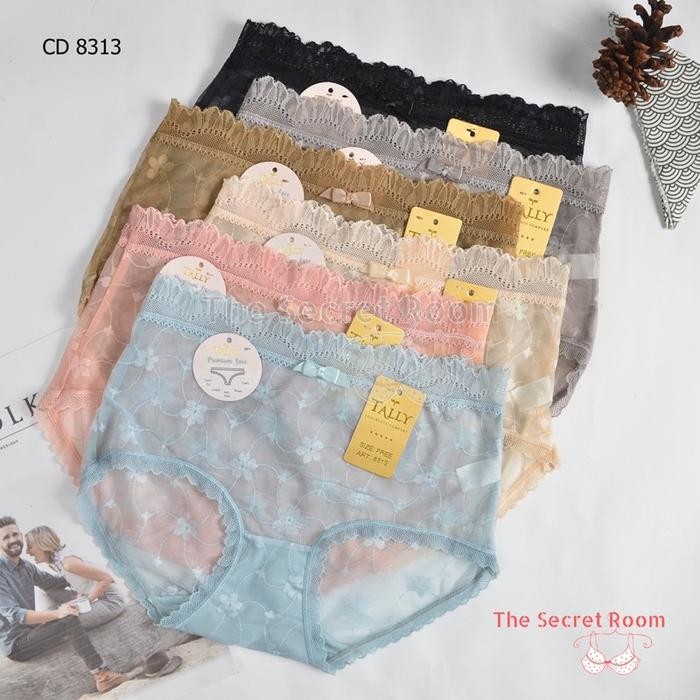 3/6/12pcs CD Renda Transparan T4lly (M-L) utk BB 40-50kg | Pakaian Dalam | CD Wanita | CD Transparan