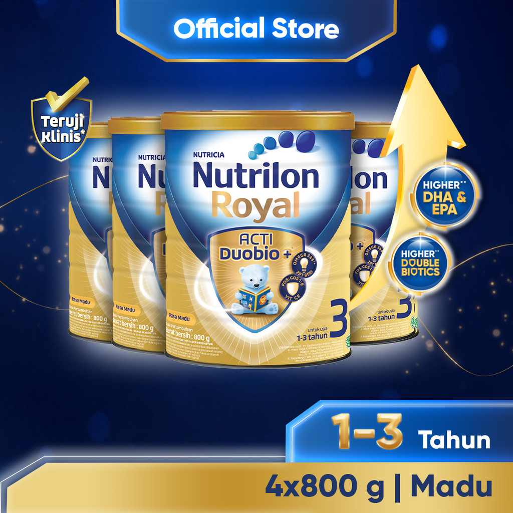

Nutrilon Royal 3 Madu Susu Pertumbuhan 800 g x 4 Pcs