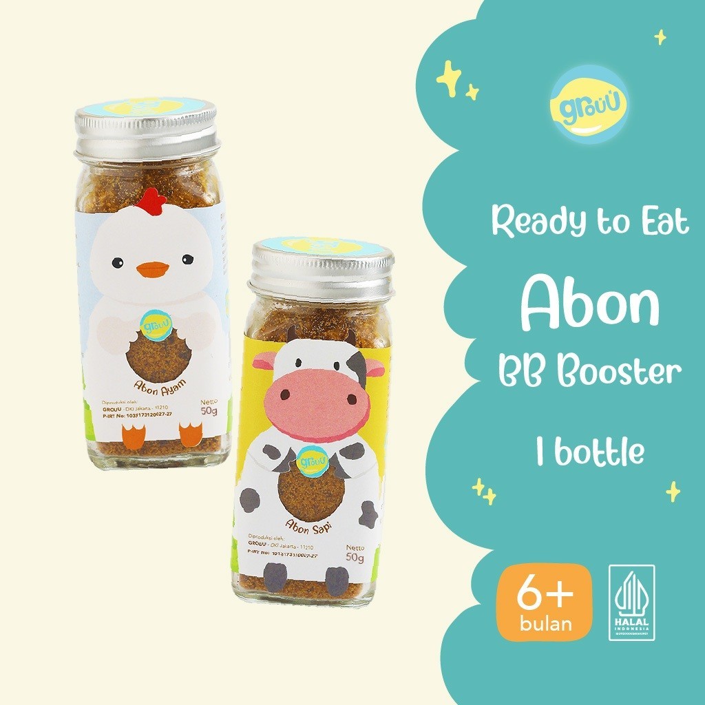 

Grouu Abon Ayam & Abon Sapi BB Booster - NO MSG 50g