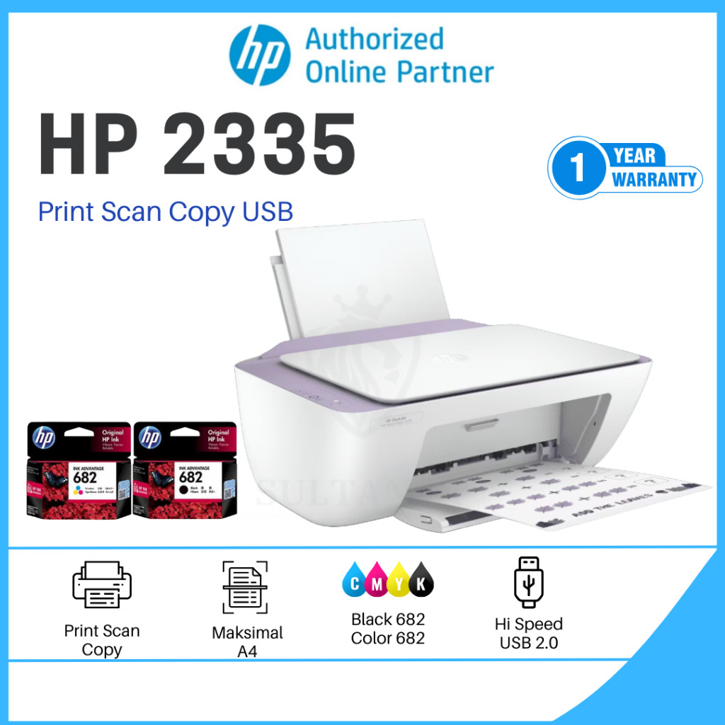 

Printer Deskjet HP 2875 Print Scan Copy WiFi / Printer HP 2335 / 2336 / 2337 Print Scan Copy / 1216 (Print Only) Original
