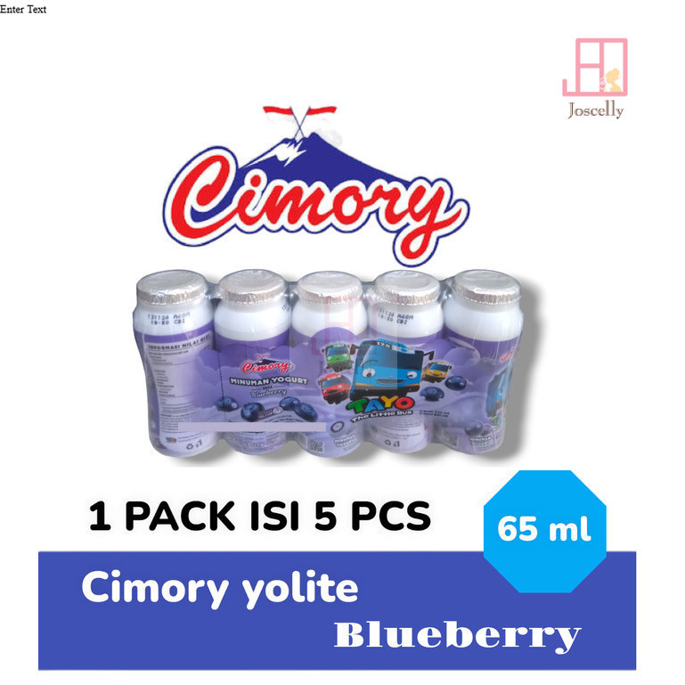

JOSCELLY.ID CIMORY Yogurt Botol 65 ml - Tayo Blueberry | 1 pack ( isi 5 pcs )