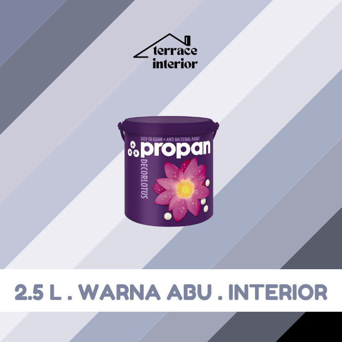 Cat Tembok Interior Propan Decorlotus Warna Abu 2.5 Liter