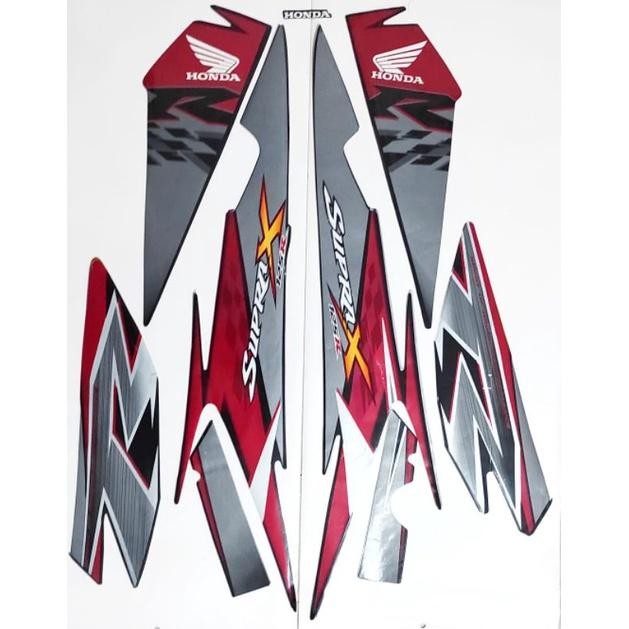 stiker striping supra X 125 R 2010 hitam full body original