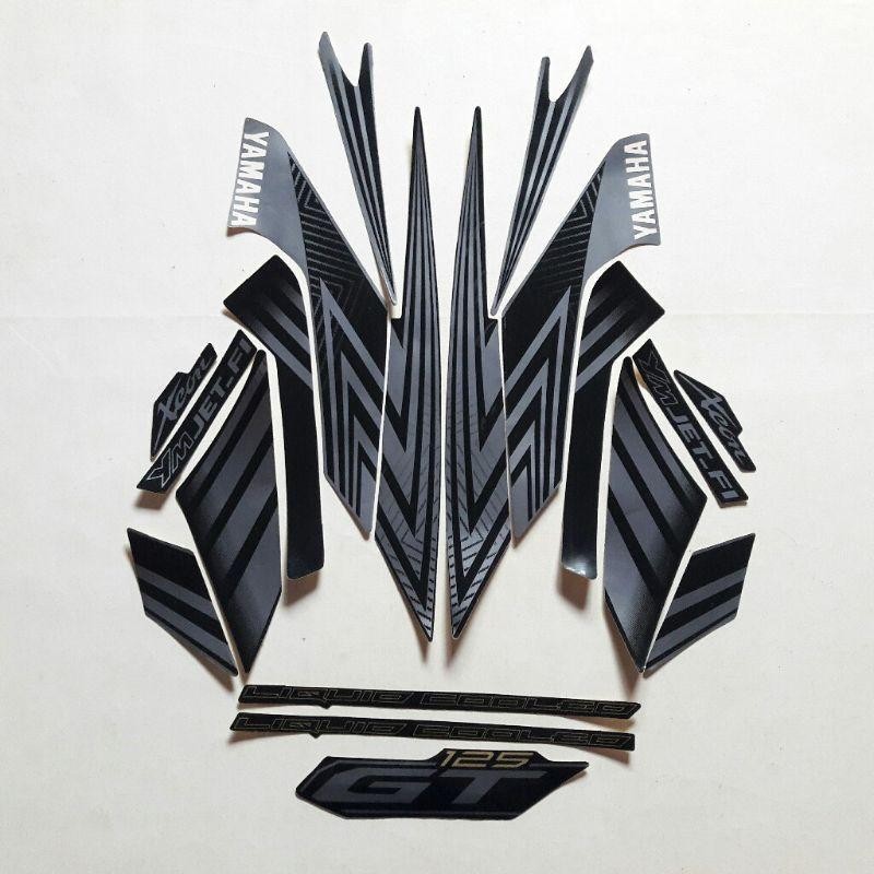 Stiker Striping Motor Xeon GT 125 2014 hitam full body berkualitas