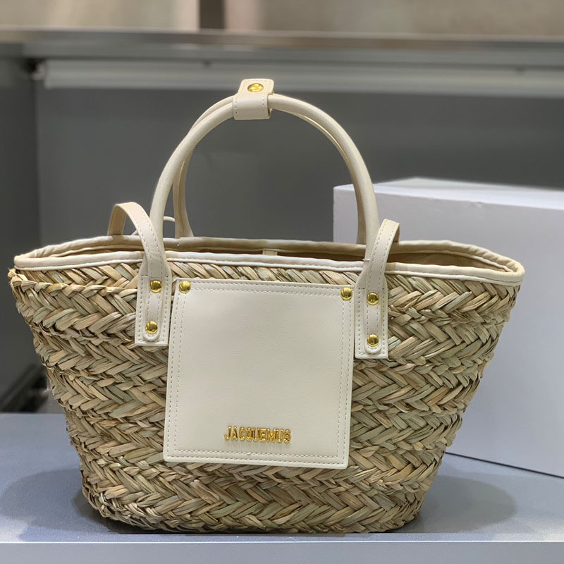 Tas anyaman baru tas anyaman jerami tas wanita keranjang sayur tas pantai kasual serbaguna tas wanit