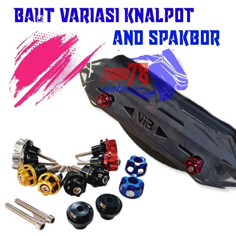 Baut Variasi Spakbor depan dan Knalpot new nmax 2020 Nmax turbo Neo Xmax Aerox lexi ADV dll