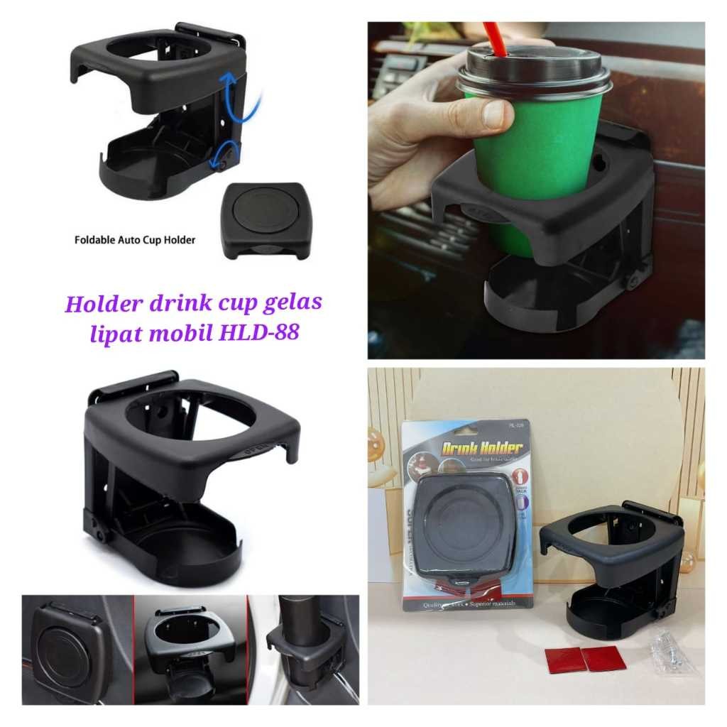 I* RL328 Holder Drink Cup Gelas Lipat Mobil Dudukan Tempat Minum Botol Gelas 500ml Multifungsi RL-32