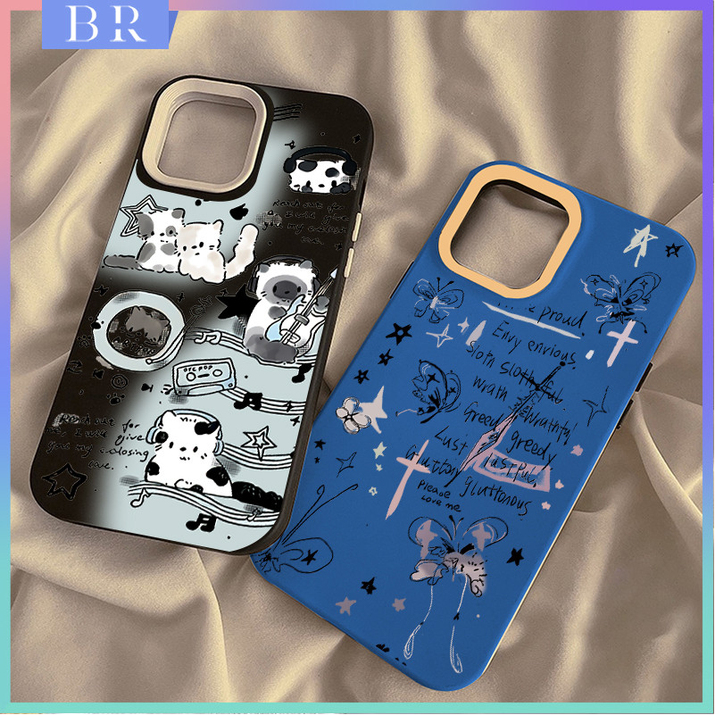 Kompatibel dengan iPhone 15 Pro Max Undian yang diisi dengan kupu -kupu 12 13 14 11 Pro Max Casing x
