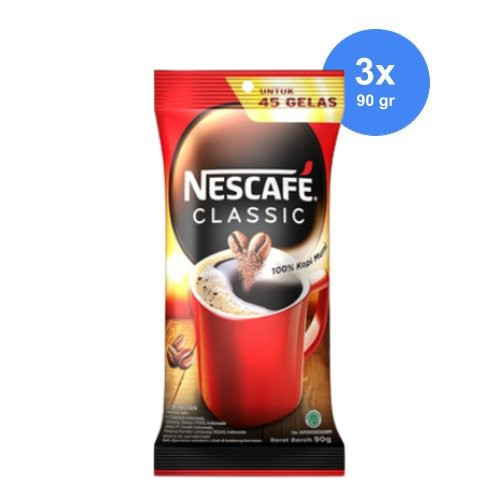 

NESCAFE CLASSIC Kopi Instan Sachet Bag 90gr x 3