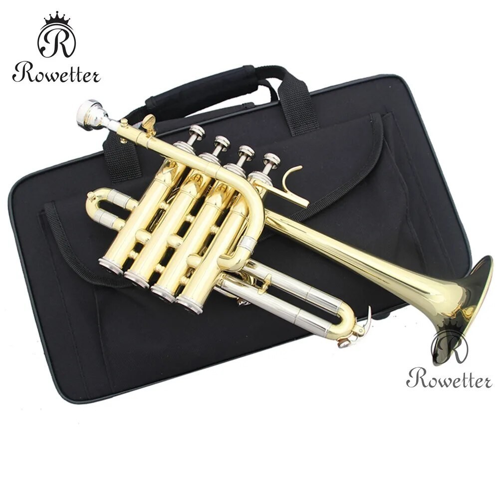 Professional High trumpet Bb Piccolo Trumpet Brass Gold Silver Lacquer Surface Trumpet High Quality 