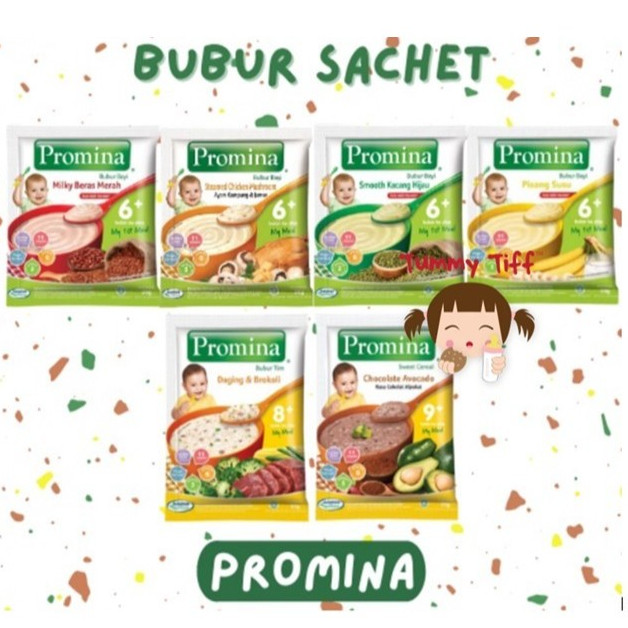 PROMINA MPASI BUBUR BAYI SEREAL SACHET EKONOMIS 6 BULAN INSTAN TIM BERAS MERAH DAGING BROKOLI PISANG