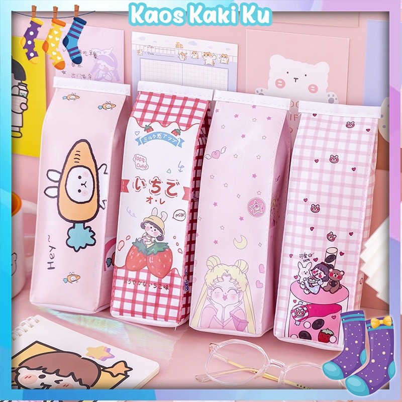 

Tempat Pensil Motif Kotak Juice Tas Pensil Unik Kotak Pensil Lucu