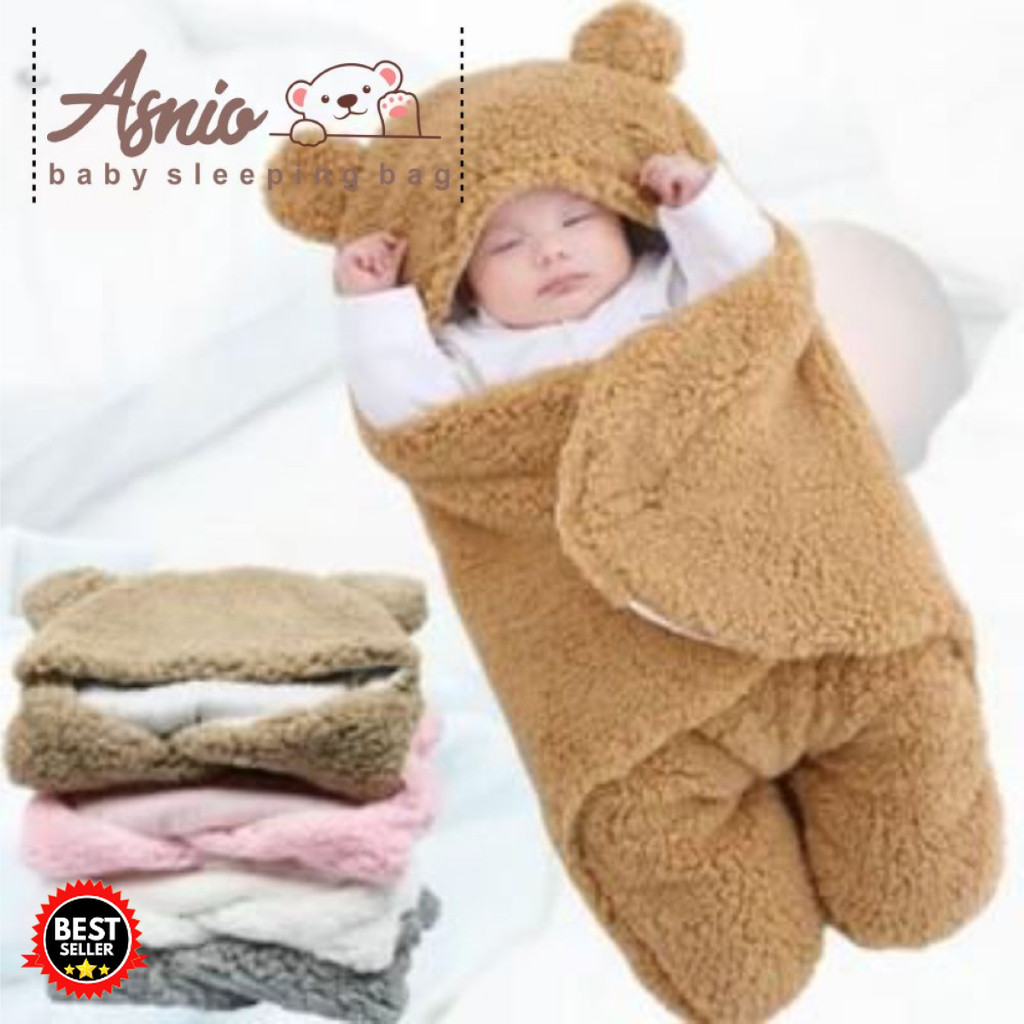 Selimut Bayi  Bedong bayi bulu  Blanket bayi Perlengkapan bayi baru lahir Mantel bayi