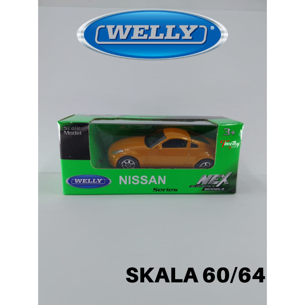 Diecast Welly Nex Skala 60 Nissan 350Z Orange