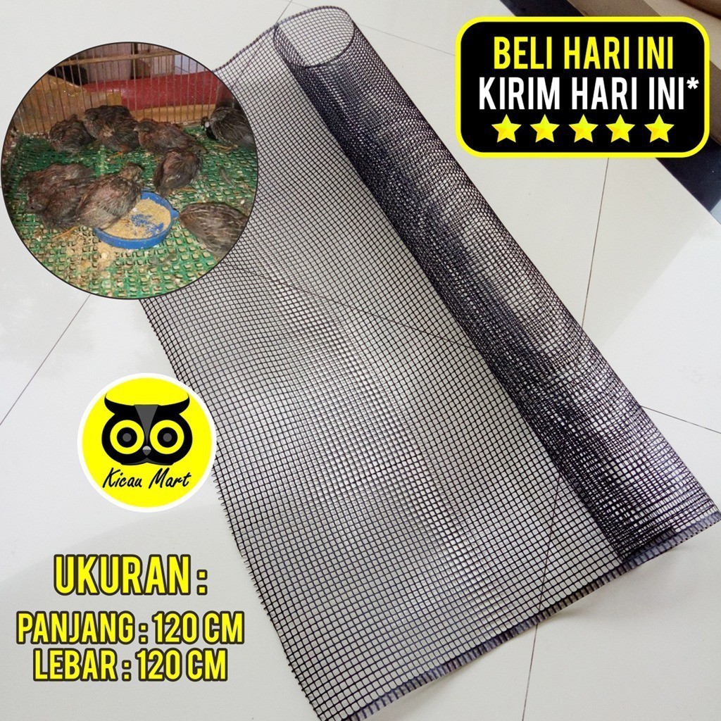 KICAU MART KAWAT JARING PLASTIK HDPE KOTAK ALAS ANAKAN BURUNG JARING KANDANG AYAM TANAMAN TANGKAP IK