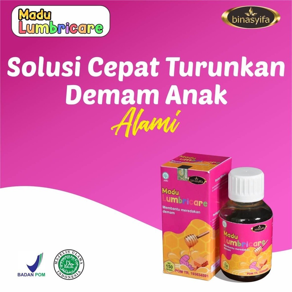 

Binasyifa Madu Lumbricare Madu Penurun Panas Mual Obat Demam Tifus Nyeri Kepala Diare Menurunkan Demam Binasyifa Herbal Ampuh