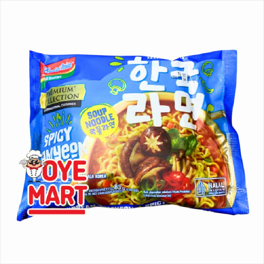

INDOMIE PREMIUM COLLECTION SPICY RAMYEON FLAVOR 83 GR / MIE KHAS KOREA / KUAH