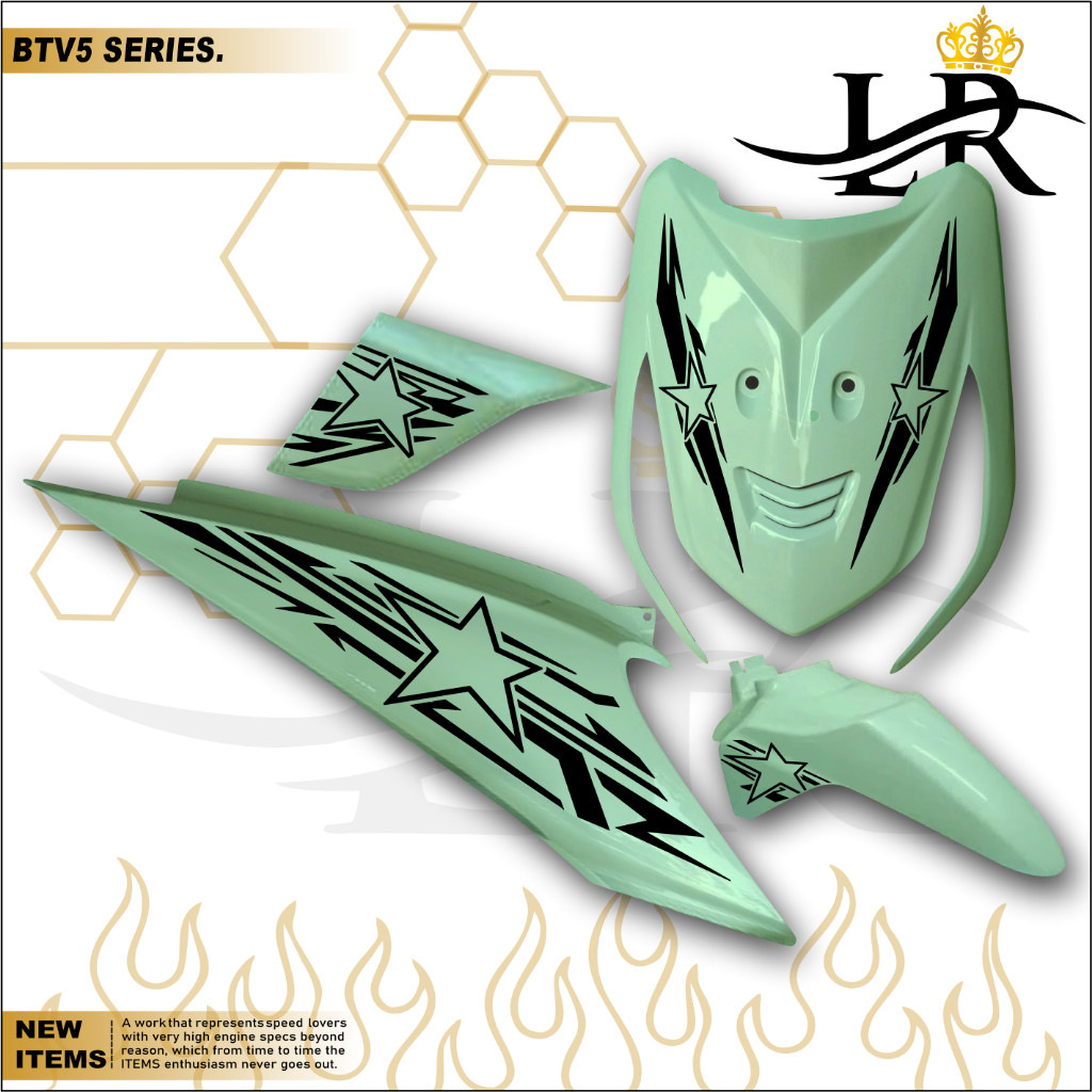 STRIPING CUTTING BINTANG STAR BEAT KARBU 2008-2012 STIKER STRIPING VARIASI BEAT LAMA KARBU OLD SIMPL