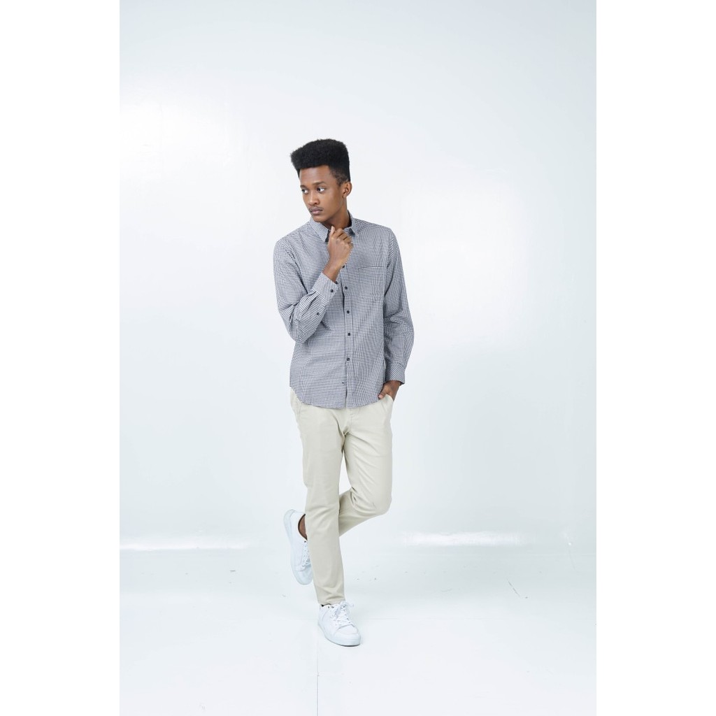 "WY.SY" - DISKON Benhill Gamis Couple Flannel Kotak Putih 0696-11630-2685-11633 - Kemeja, S