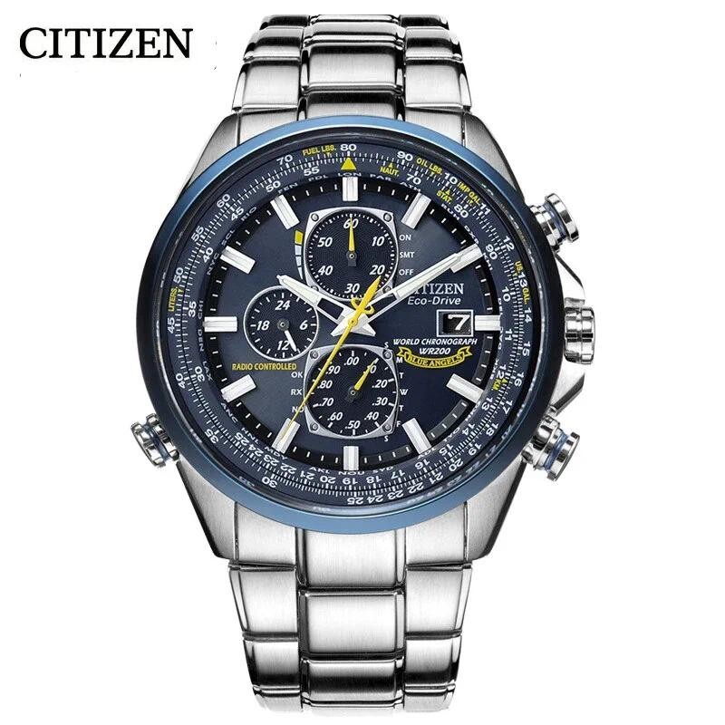 CITIZEN Men Watches Luxury Trend Quartz Calendar Waterproof Multi Function Fancy Round Watch Stainle