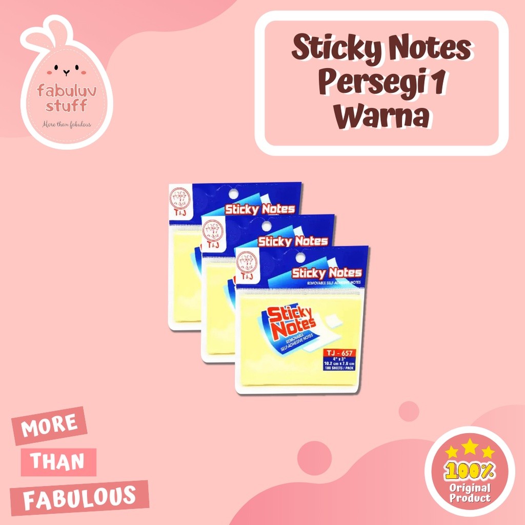 

ATK ~ Sticky Notes Persegi 1 Warna