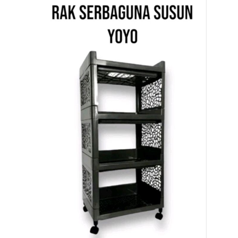 RAK YOYO PLASTIK 4 SUSUN / RAK YOYO SERBAGUNA / RAK PENYIMPANAN