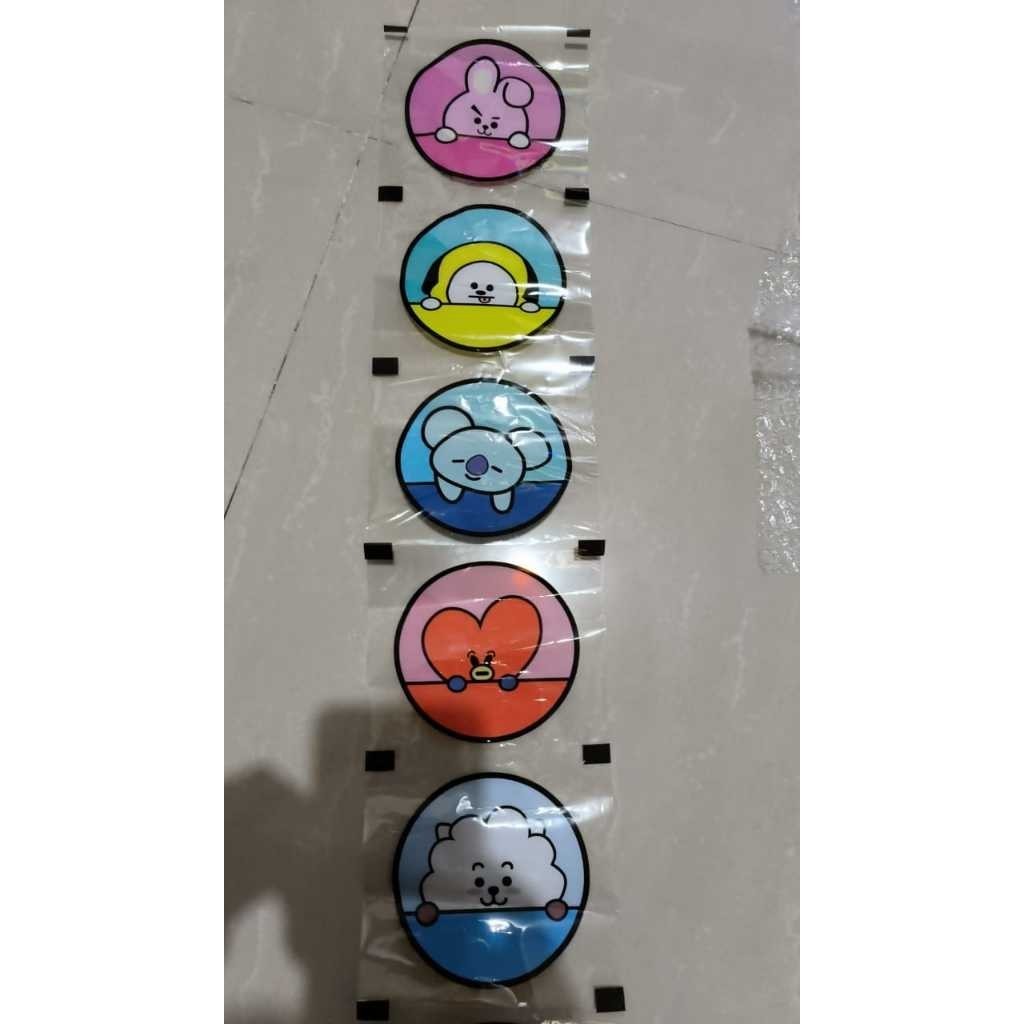 PLASTIK LID CUP SEALER CUP SEAL CUP 1000 CUP BTS 1200 2000 MOTIF BT21 BTS21 Segel Gelas