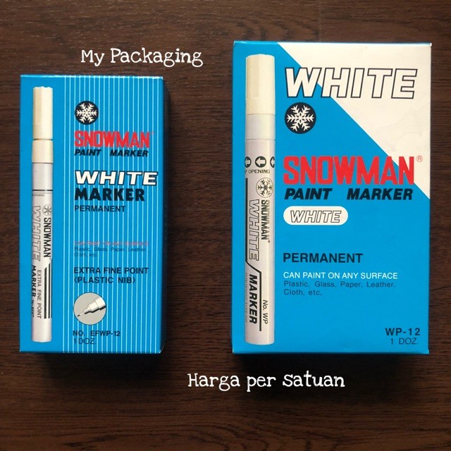 

Spidol Snowman Permanent Putih / Spidol Putih (Satuan)