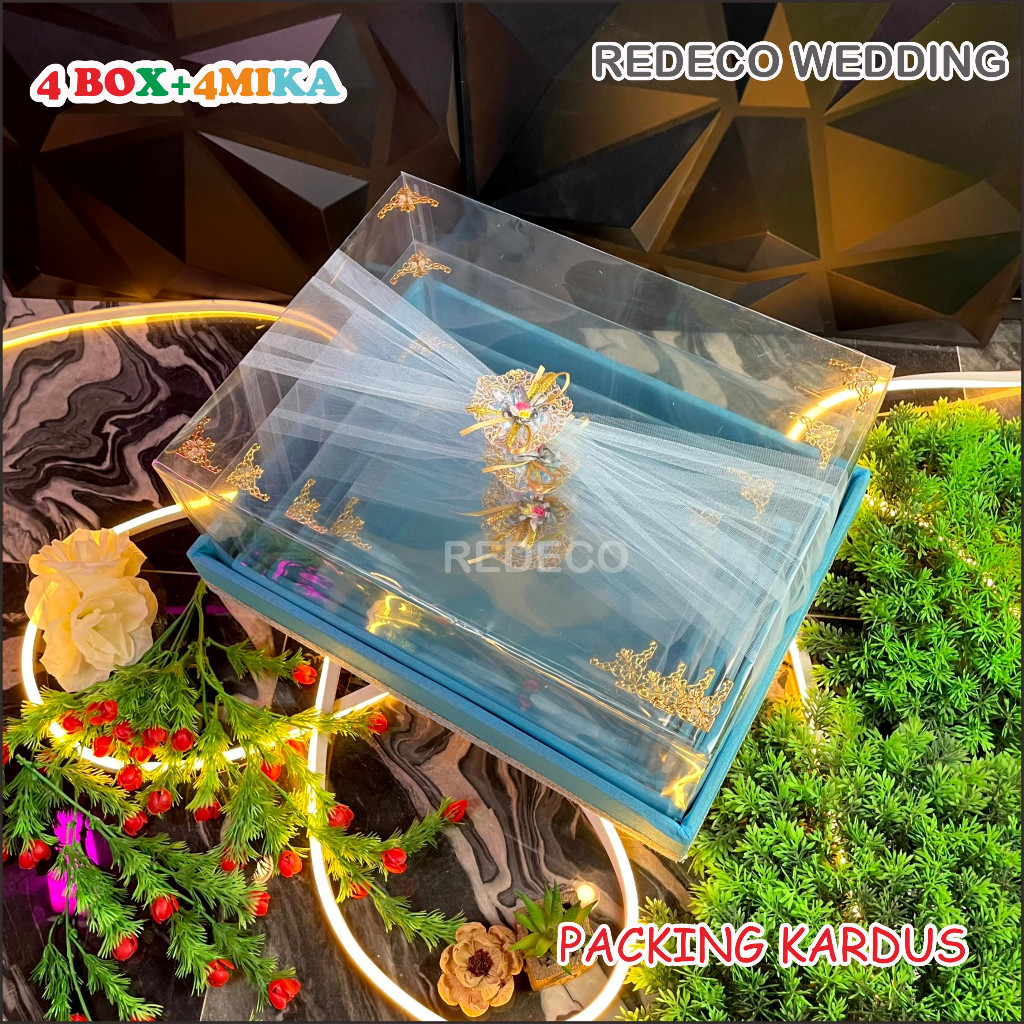 

Box Kotak Seserahan 1 set Isi 4 Pernikahan Full Mika Tempat Jewelery Perhiasan Cincin Aksesoris alat BEST SELLER