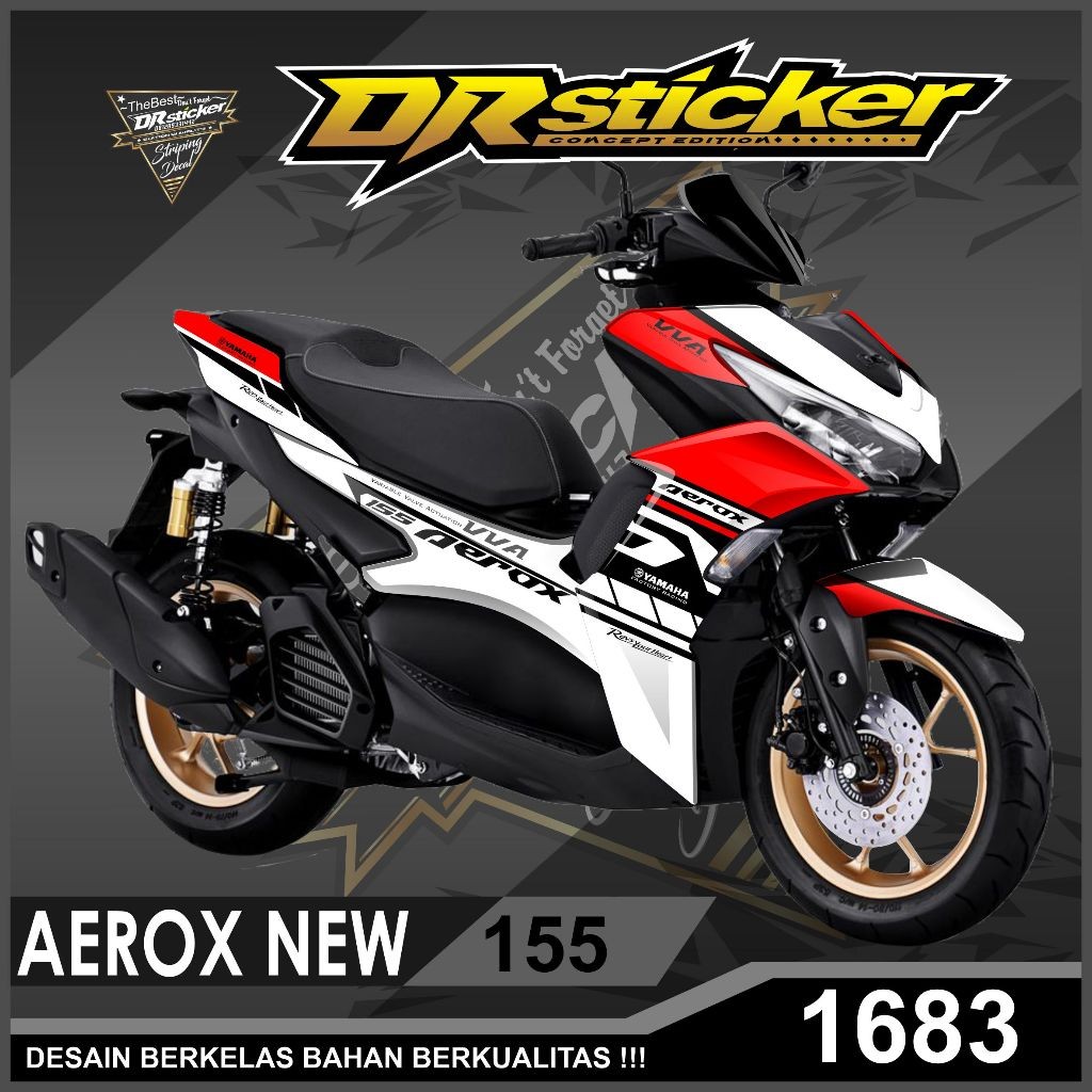 DECAL AEROX 155 DASAR PUTIH / STIKER STICKER STOCK DECAL VARIASI STIKER MOTOR YAMAHA AEROX 155 / NVX