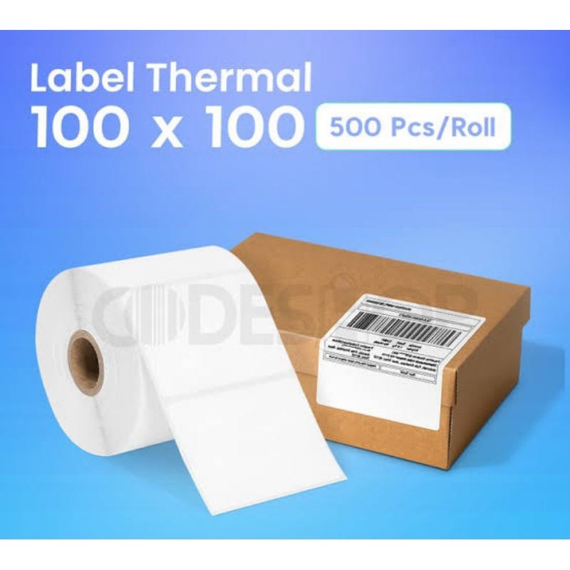 

sticker thermal 100x100 isi 500pcs per roll label barcode direct thermal