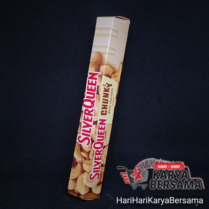 

MAKANAN RINGAN COKELAT BATANG SILVER QUEEN CASHEW WHITE CHOCOLATE CHUNKY BAR 95GR