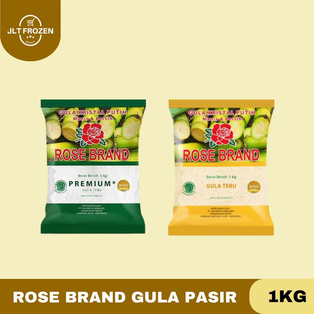 

Rose Brand Gula Pasir / Gula Tebu Crystal / Gula Tebu Asli / Gula / Crystal Kemasan 1KG