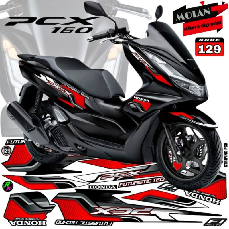 Decal Sticker Striping Variasi All New Honda PCX 160 - New PCX 160 2022 - PCX Hybrid - PCX CBS - Dec