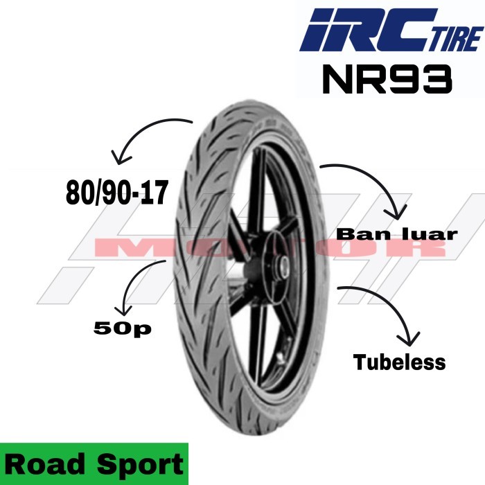 Ban Luar IRC 80-90-17 Ring 17 Tubles berkualitas