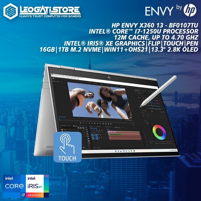HP Envy X360 13-BF0107TU - Core i7-1250U/16GB/1TB - TOUCH