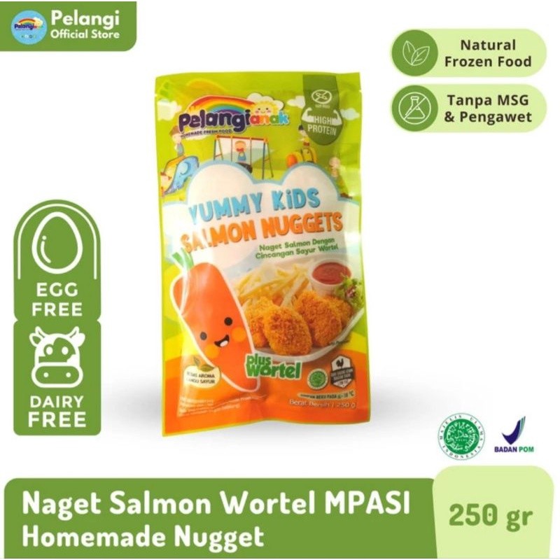 

NUGGET SALMON PLUS WORTEL 250GR YUMMY KIDS - PELANGI ANAK HALAL NON MSG NON PENGAWET