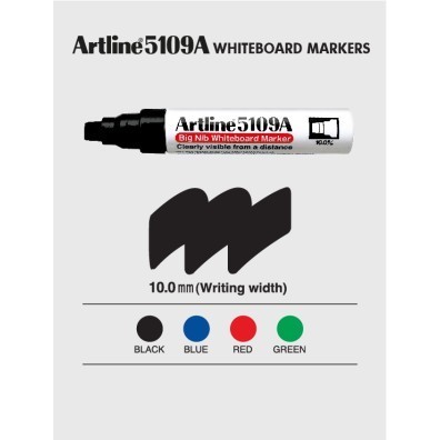 

SPIDOL PAPAN TULIS WHITEBOARD MARKER ARTLINE EK-5109A 10 MM 3/8 NIB - Hitam