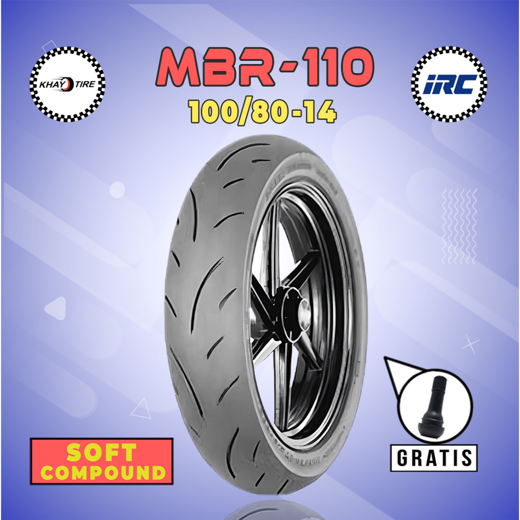 Ban Soft Compound Motor HONDA PCX IRC MBR-110 100/80 Ring 14 Tubeless