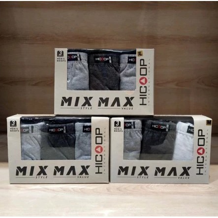 CELANA DALAM - HICOOP BRIEF BOX 3IN1 MIX MAX  L/C
